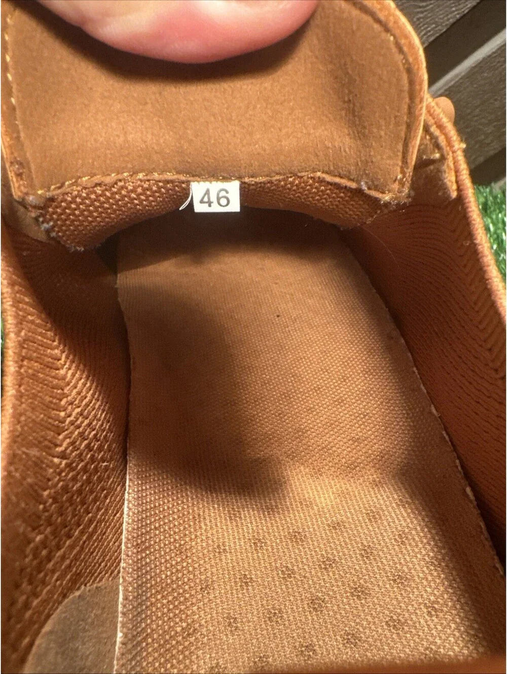 Men’s Brown Oxford Breathable Mesh Walking Business Casual Size 12